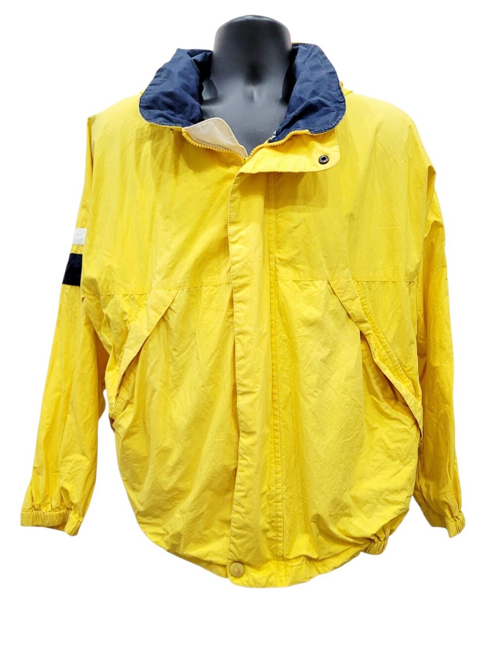 Vintage Nautica 90s Yellow Windbreaker Jacket Size: Large